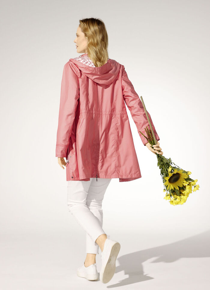 Longjacke mit abnehmbarer Kapuze 