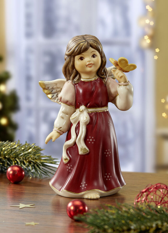 Engel mit Schmetterling von Goebel BORDEAUX