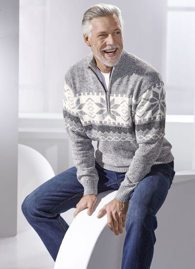 Troyer mit Norwegermuster 