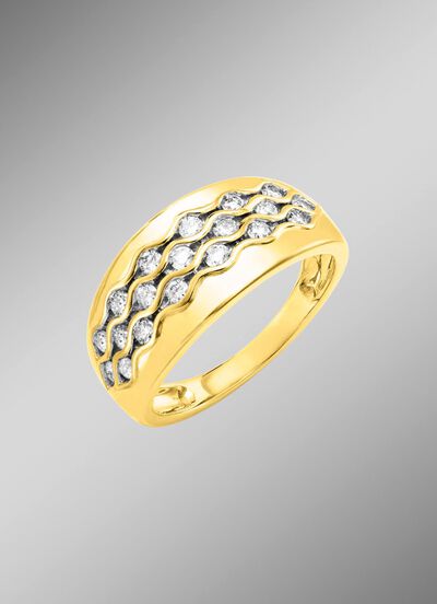 Edler Damenring mit Brillanten 