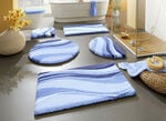 Badgarnitur von Grund mit rutschhemmender Latex-Rückseite BLAU