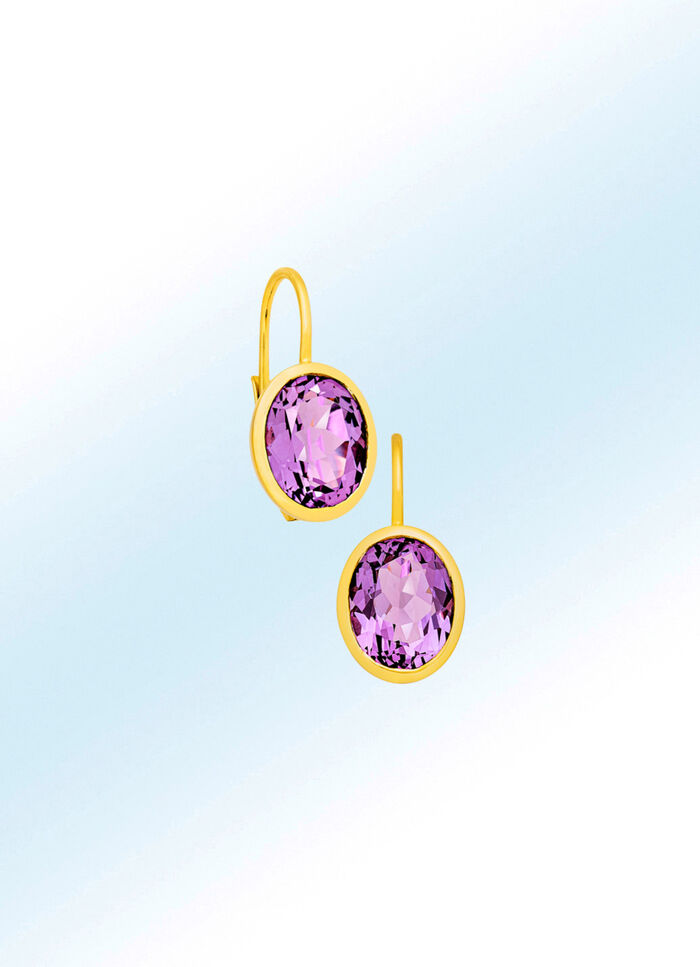 Ohrringe mit echten Amethyst 