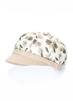 Modische Damen-Ballonm&uuml;tze mit Elastikeinsatz BEIGE