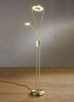 LED-Deckenfluter mit Lesearm MESSING MATT