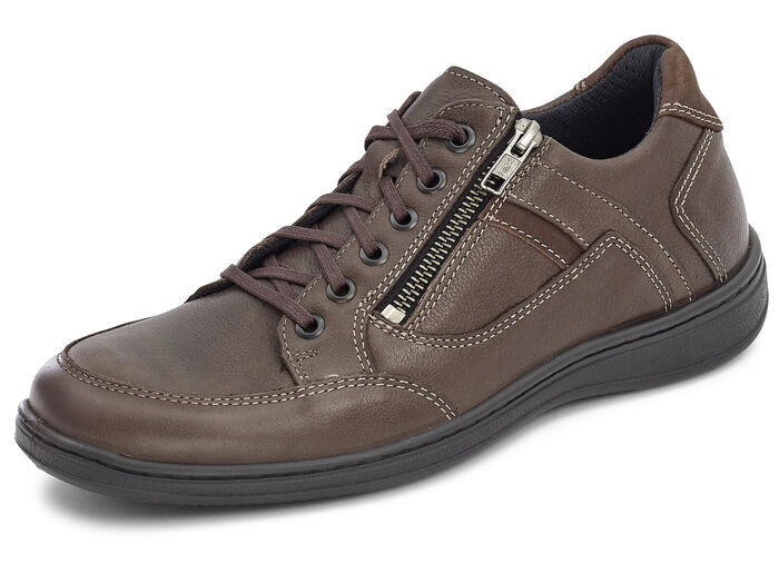 GINO GALANTE, sportliche Herren-Schnürhschuhe, mit herausnehmbarem Fußbett MARONE