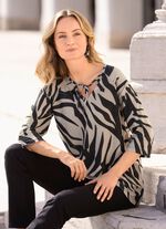 Shirt mit silberfarbenem Effektgarn 