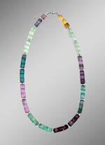 Wunderschöne Garnitur mit Hämatit, beh. und Fluorit in Multicolor 