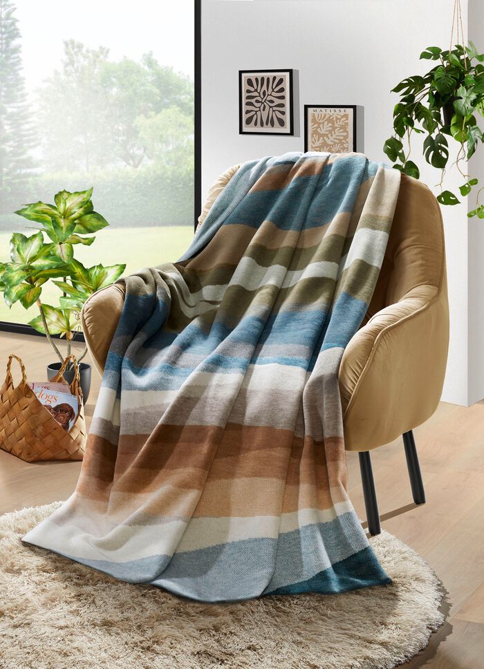 Schlafdecke mit Veloursbandeinfassung 