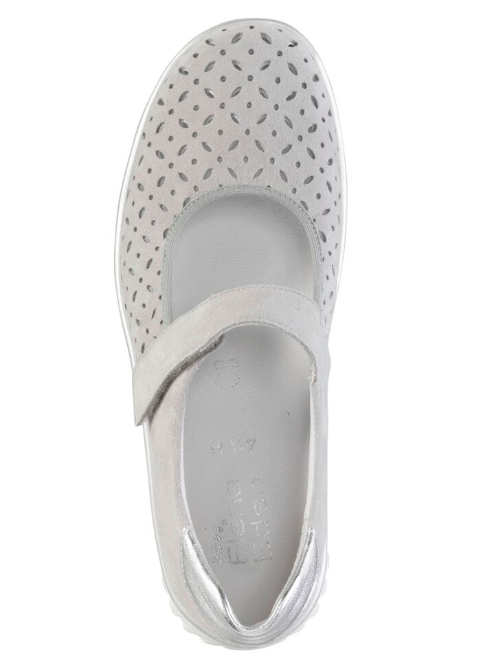 ELENA EDEN Spangenschuh aus Veloursleder mit luftigen Durchbr&uuml;chen 