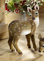 Rehkitz von Hand bemalt BRAUN-WEISS