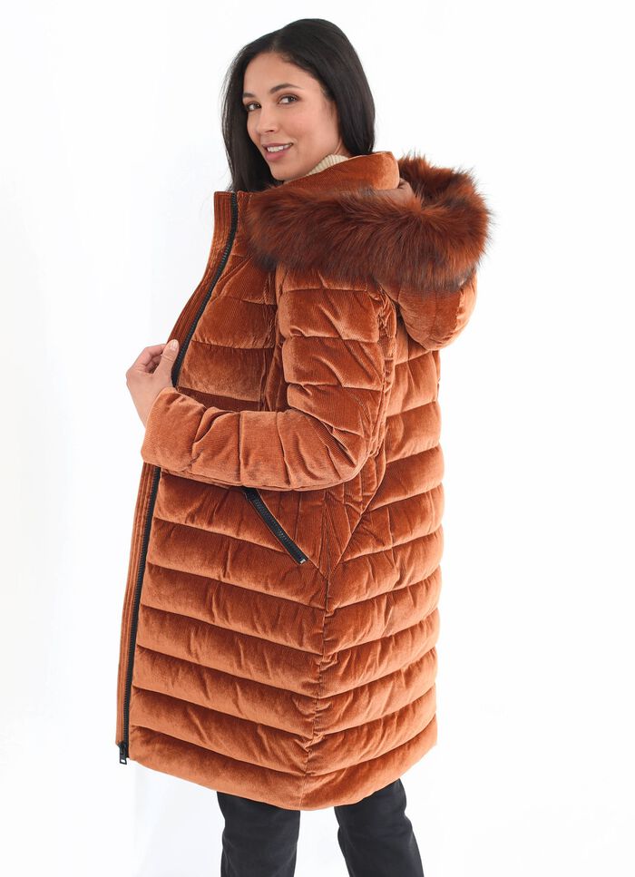 Kurzmantel mit abnehmbarer Kapuze 