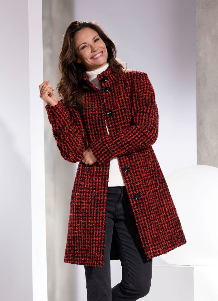 Kurzmantel mit Knopfleiste 