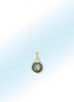 Anh&auml;nger mit Tahiti-Zuchtperle und Diamanten 