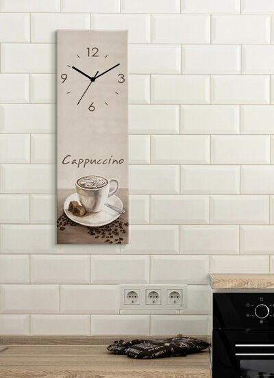 Moderne Wanduhr aus edlem Float-Glas 