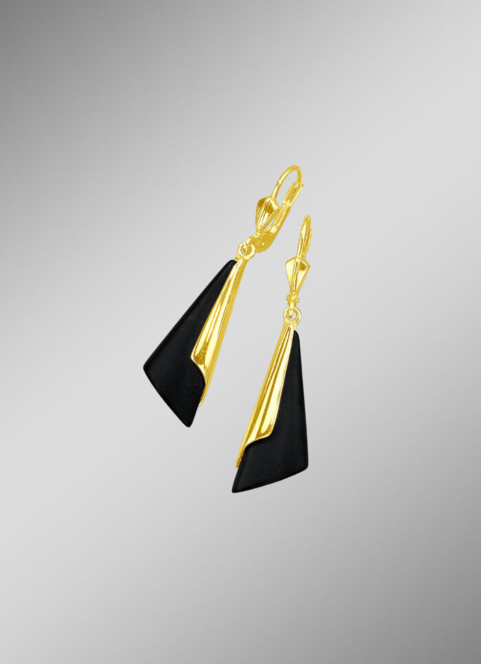 Ohrringe mit echt Onyx 