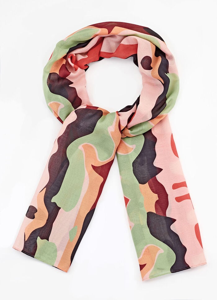 Schal mit Camouflage-Dessin 
