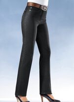 Bauchweg-Jeans in 8 Farben SCHWARZ