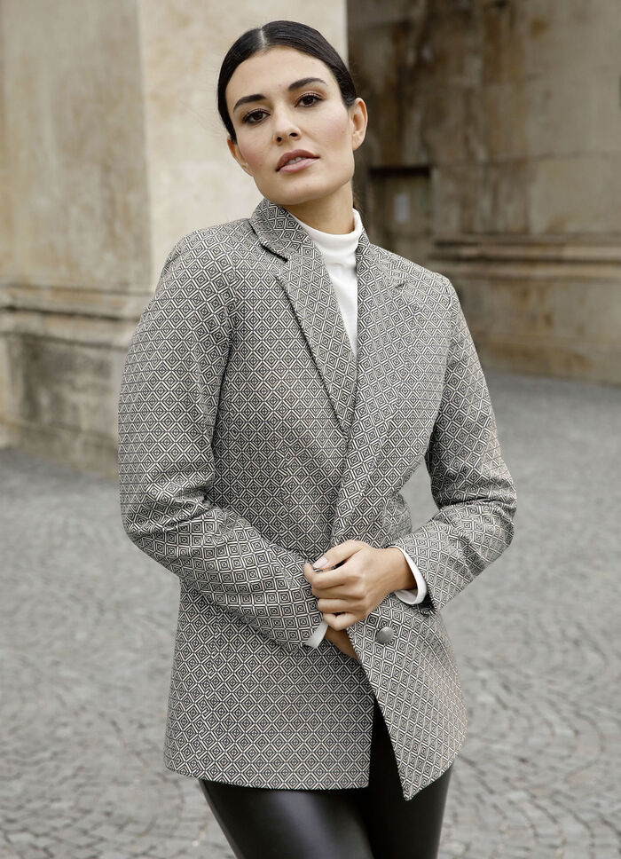 Blazer mit grafischem Dessin 