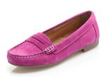 Mokassin-Slipper mit Lederfutter PINK