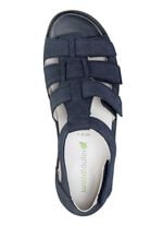 Waldl&auml;ufer, bequeme Damen-Sandalen, Weite H, mit herausnehmbarem Fu&szlig;bett MARINE