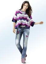 Jeans mit aktuellen Cut-out-Effekten JEANSBLAU