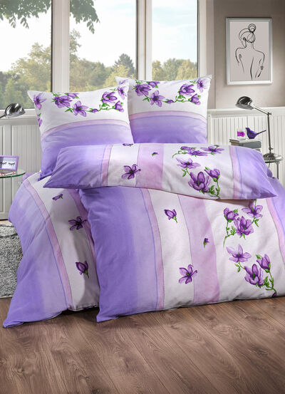 Bettwäsche-Garnitur aus 100% Baumwolle 