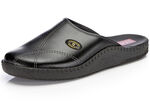 Klassische Herren-Pantoletten, mit anatomisch geformtem Fu&szlig;bett SCHWARZ