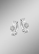 Elegante Creolen mit synth. Zirkonia 