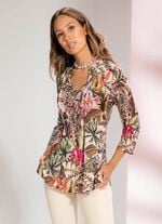 Shirt-Tunika mit Stehkragen 