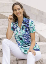 Poloshirt mit V-Ausschnitt 