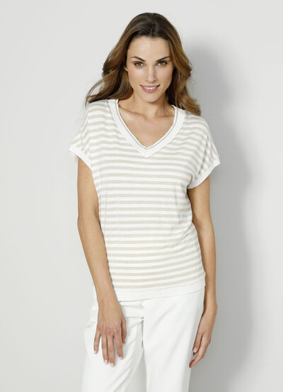 Shirt mit dekorativen Glanzgarn-Elementen 