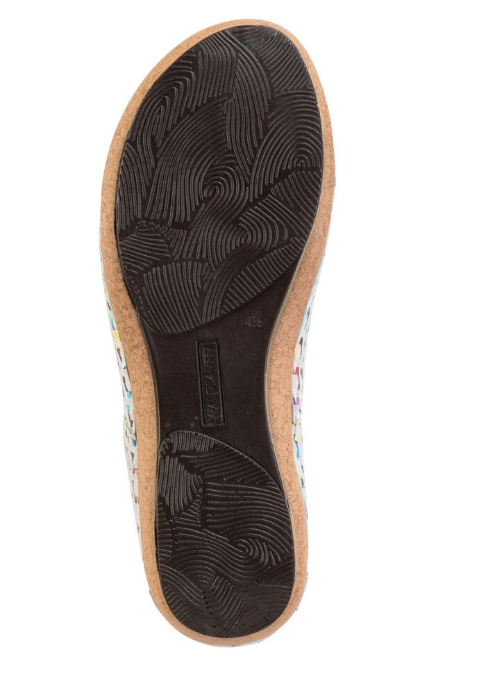 Waldl&auml;ufer Sandale aus effektvoll bedrucktem Nubukleder 