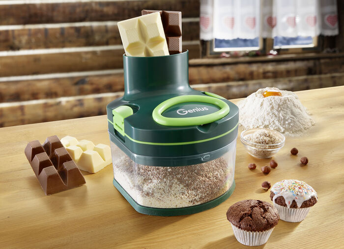 Genius Nicer Dicer Pegasus zum Reiben und Schneiden ganz ohne Strom 