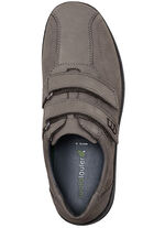 Waldläufer, bequeme Herrn-Slipper, Weite H, mit herausnehmbarem Fußbett GRAFIT