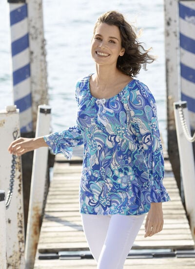 Ausdrucksvolles Shirt mit langen Raglan-Ärmeln 