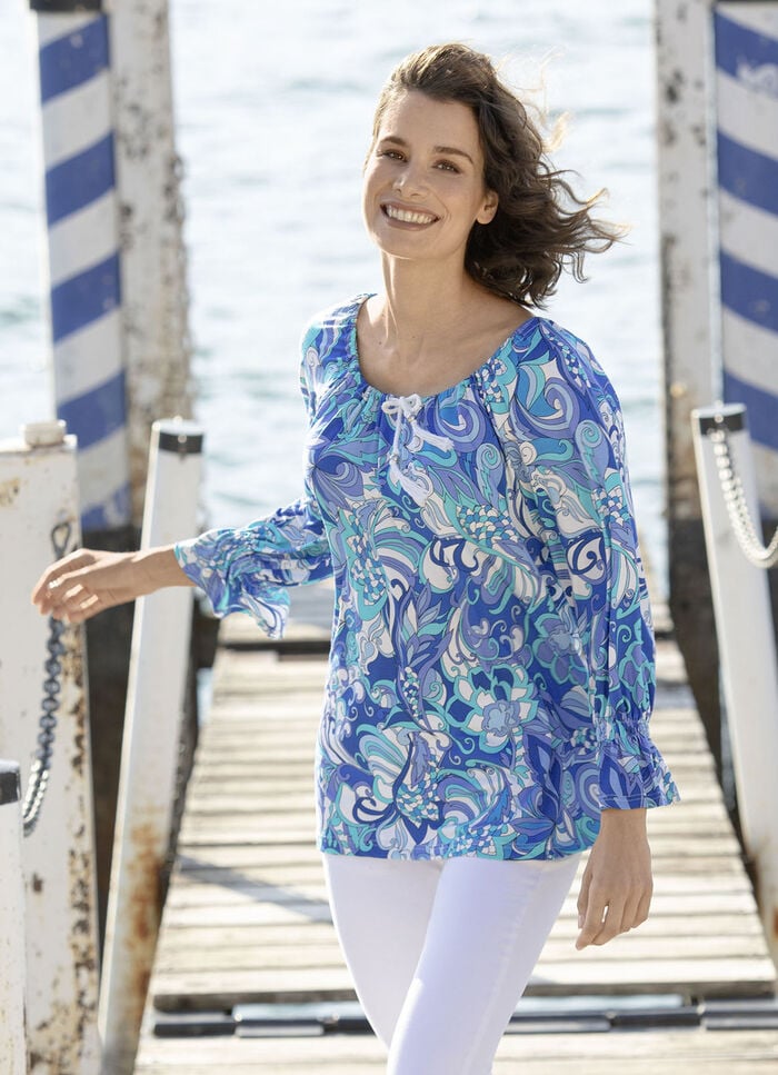 Ausdrucksvolles Shirt mit langen Raglan-Ärmeln 