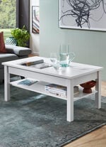Couchtisch mit großer Ablagefläche WEISS