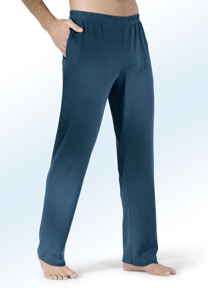 Zweierpack Schlaf- und Freizeithosen mit Seitentaschen 1X PETROL, 1X SCHWARZ