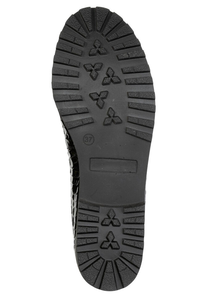 ELENA EDEN, elegante Damen-Ballerinas, Weite G, mit Gummizug SCHWARZ