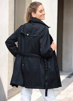 Longjacke mit G&uuml;rtel in Trench-Optik 