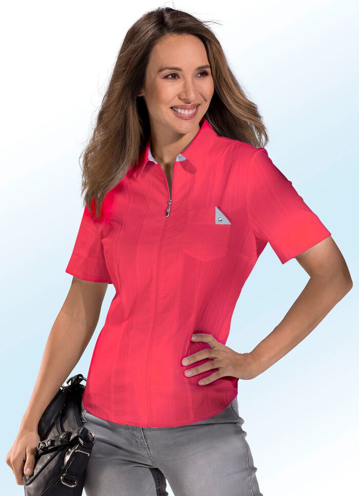 Blusenjacke mit Rei&szlig;verschluss ROT