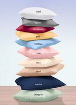 Hochwertige Mako-Satin-Kissenbez&uuml;ge mit Rei&szlig;verschluss BORDEAUX