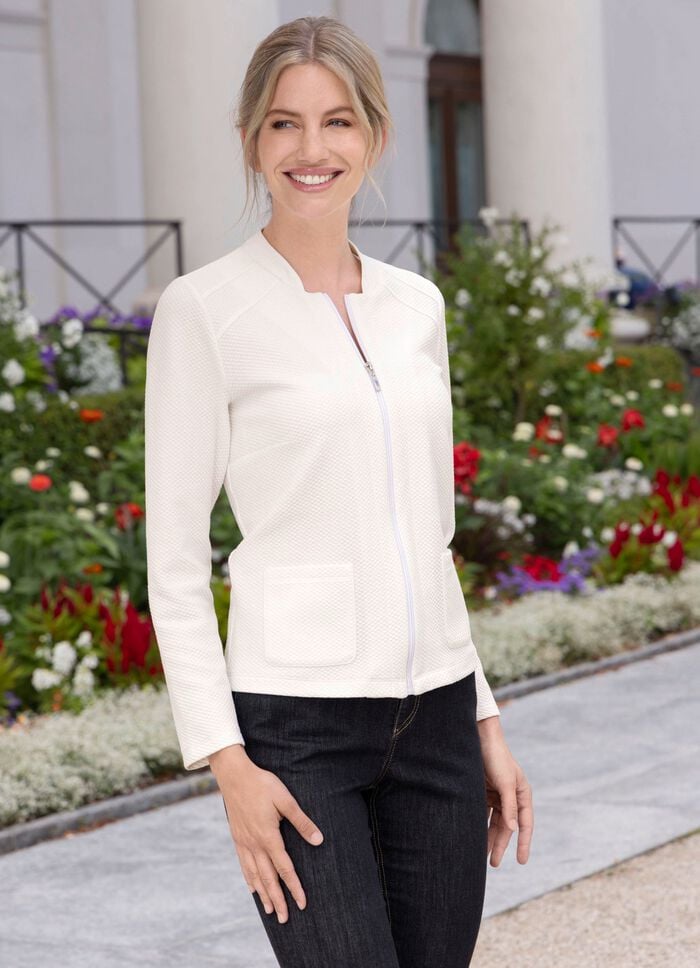 Blusenjacke mit Stehkragen 