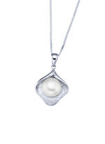 S&uuml;&szlig;wasser-Zuchtperlen Anh&auml;nger mit Panzerkette 