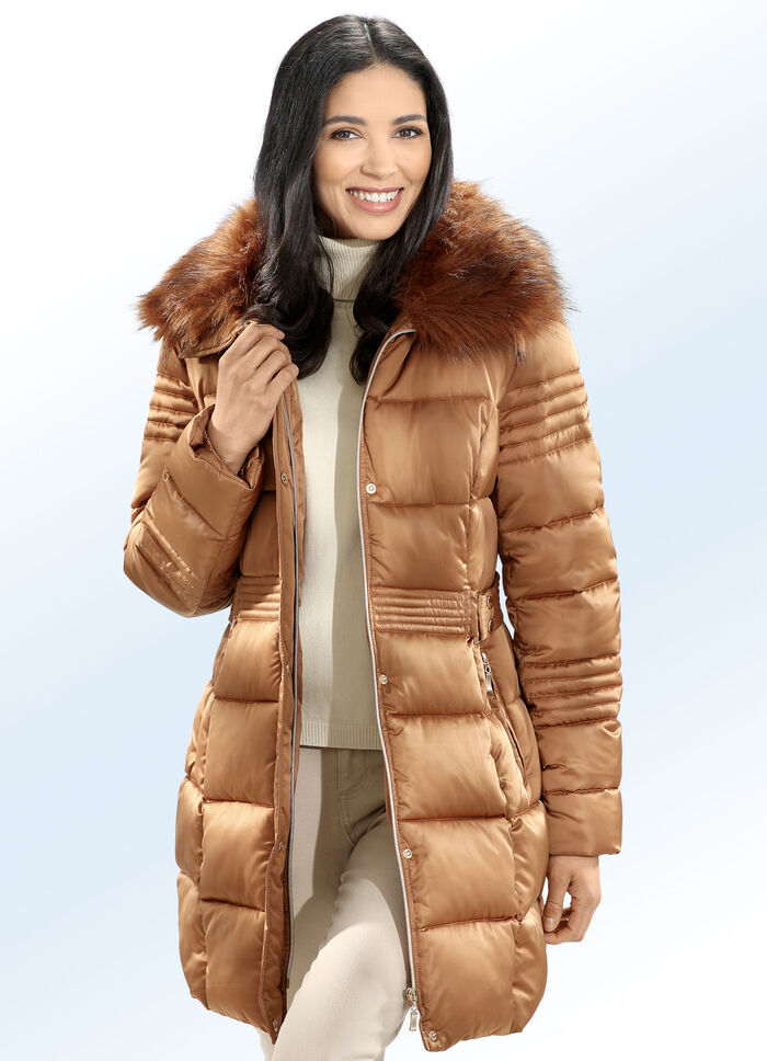 Longjacke mit Taillenriegel 