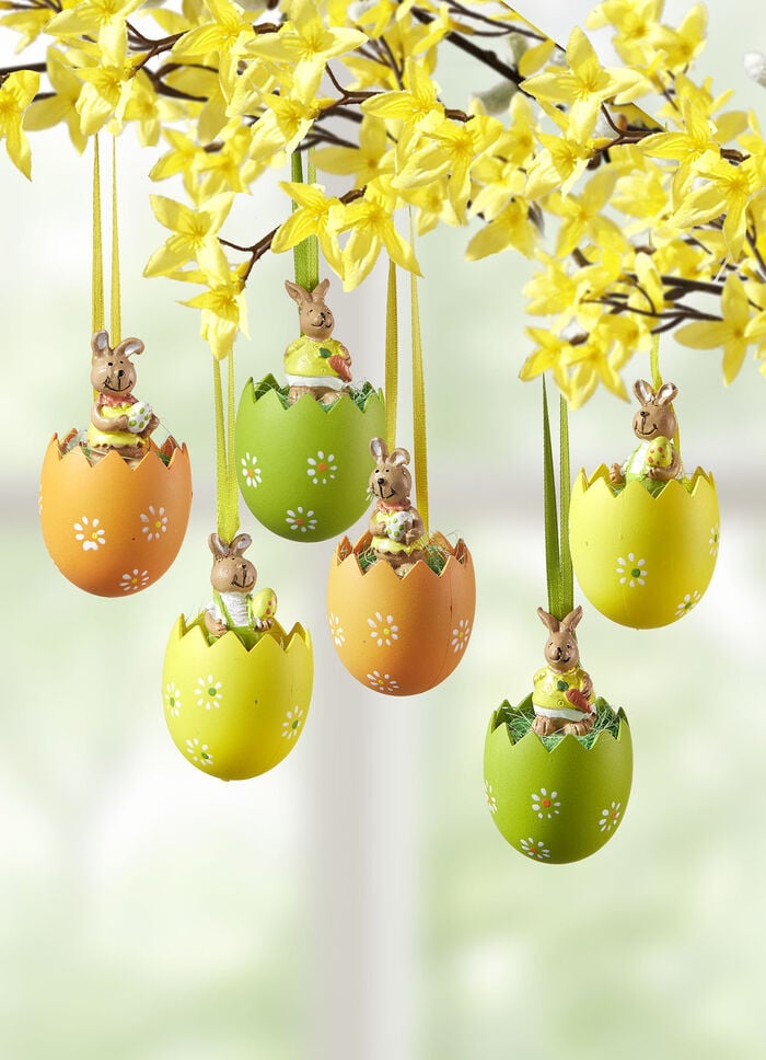 Ostereih&auml;nger aus Holz im 6er-Set 