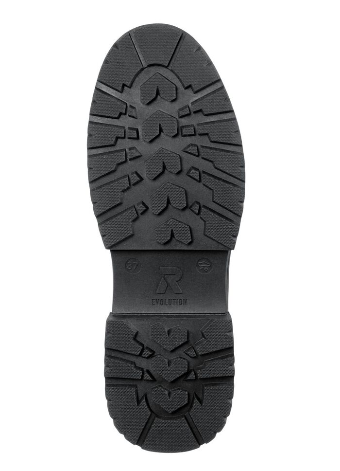 Rieker Stiefelette aus Nappaleder CREMEWEISS-SCHWARZ