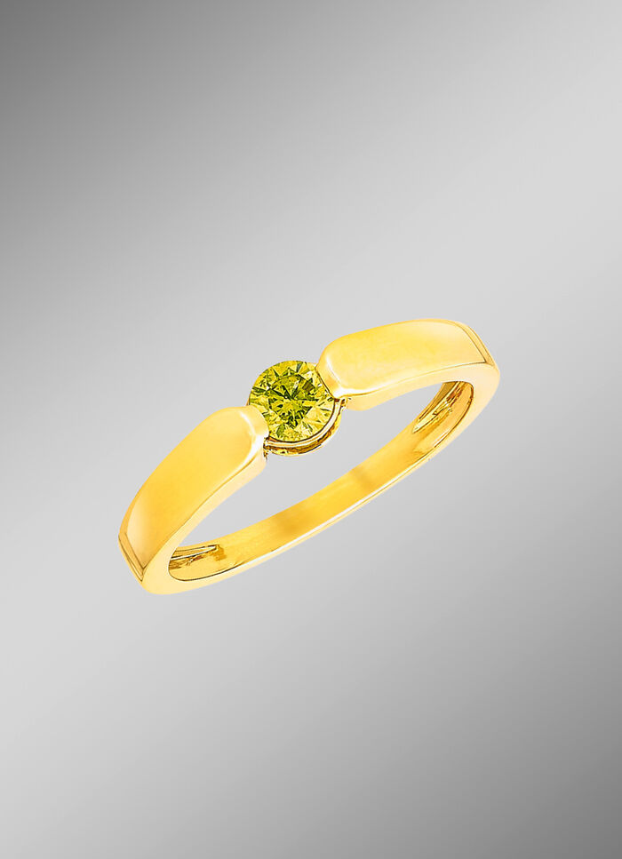 Wundervoller Damenring mit gelbem Canary-Brillant 