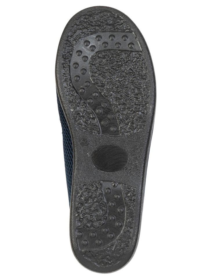 Bequeme Herren-Hausschuhe, Weite H, mit anatomisch geformtem Fu&szlig;bett MARINE