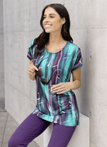 Shirt mit silberfarbenem Foliendruck 